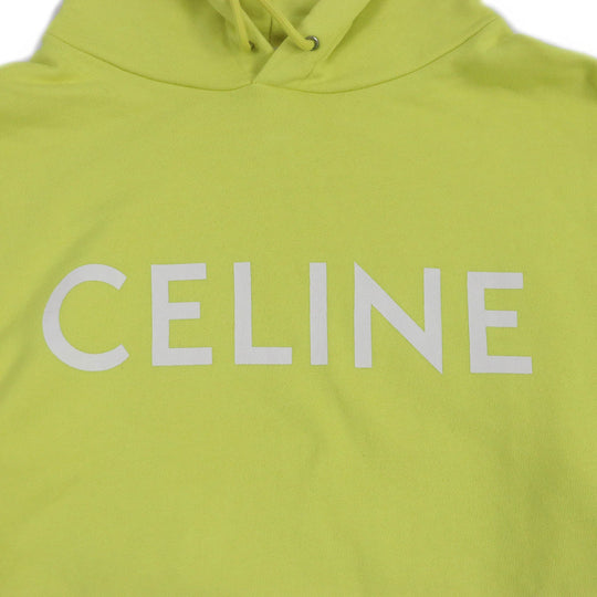 CELINE Hoodie 2Y369670Q Main: 100% cotton, part: 96% cotton, part: 4% polyurethane yellow mens M Used Authentic