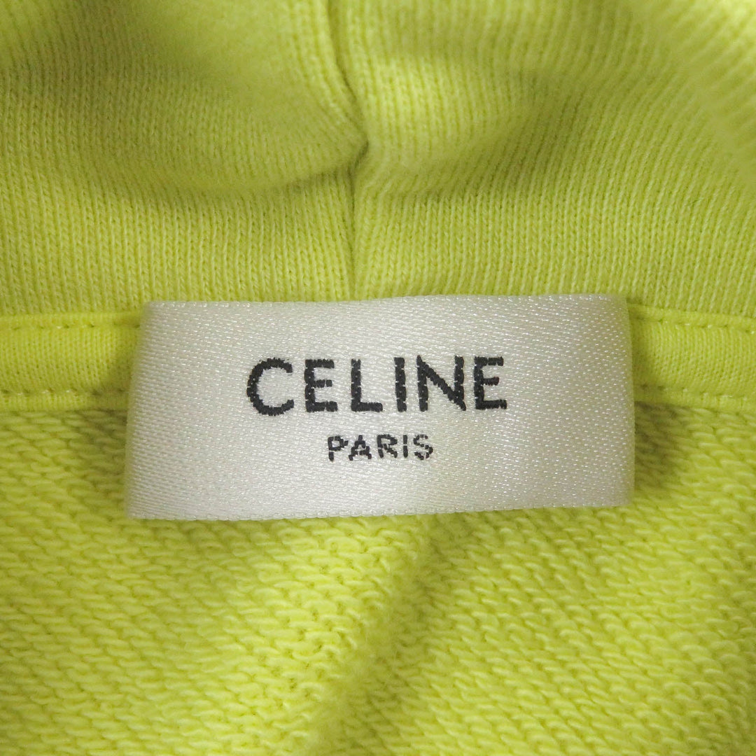 CELINE Hoodie 2Y369670Q Main: 100% cotton, part: 96% cotton, part: 4% polyurethane yellow mens M Used Authentic