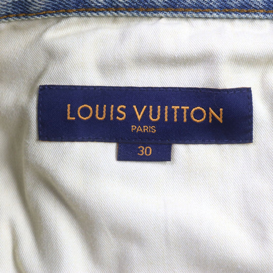 LOUIS VUITTON Denim pants Main: 100% cotton, Lining: 100% cotton, Leather part: Cowhide Blue type mens 30 Used Authentic