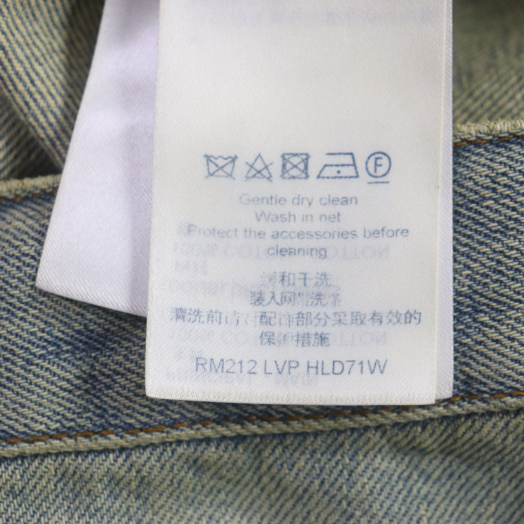 LOUIS VUITTON Denim pants Main: 100% cotton, Lining: 100% cotton, Leather part: Cowhide Blue type mens 30 Used Authentic