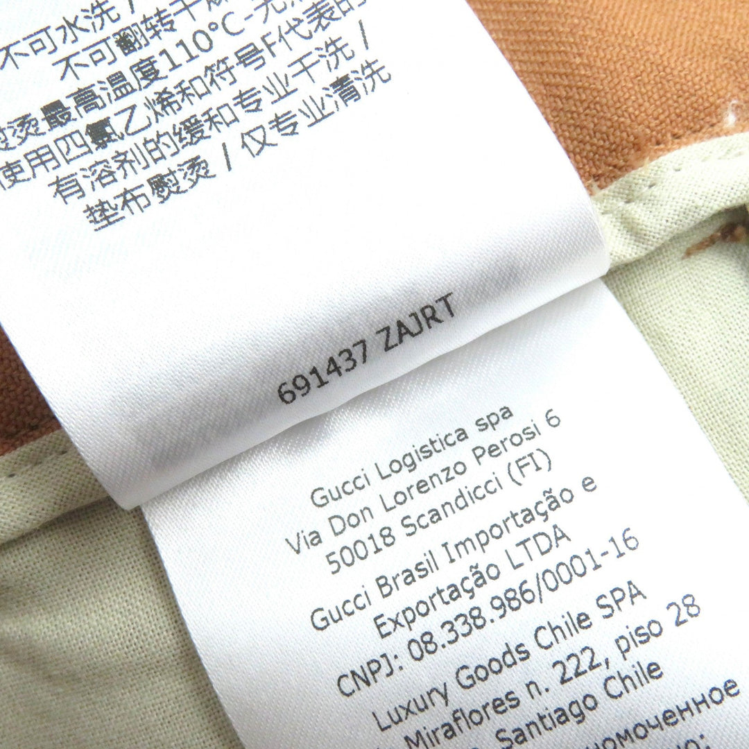 GUCCI Shorts 691437 Main: 100% polyester, Embroidery: 100% polyester, Applique: 50% cotton, 50% rayon beige Fluid Drill mens 46 Used Authentic