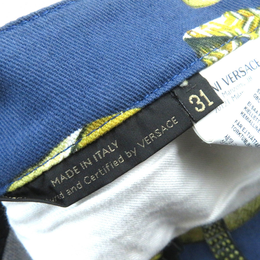 VERSACE Denim pants A69903 Main: 98% cotton, Main: 2% polyurethane, Lining: 100% cotton Blue multicolor mens 31 Used Authentic