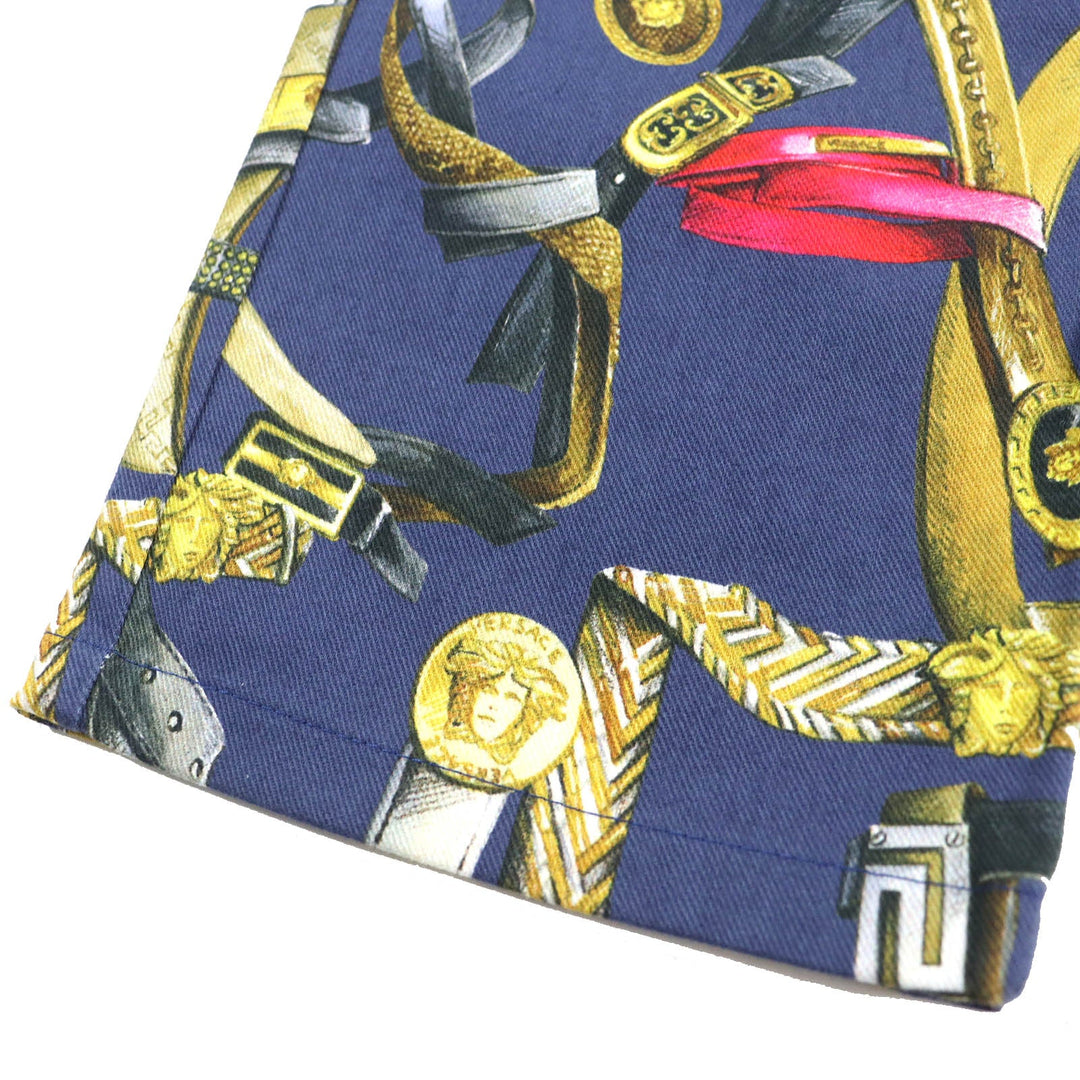 VERSACE Denim pants A69903 Main: 98% cotton, Main: 2% polyurethane, Lining: 100% cotton Blue multicolor mens 31 Used Authentic