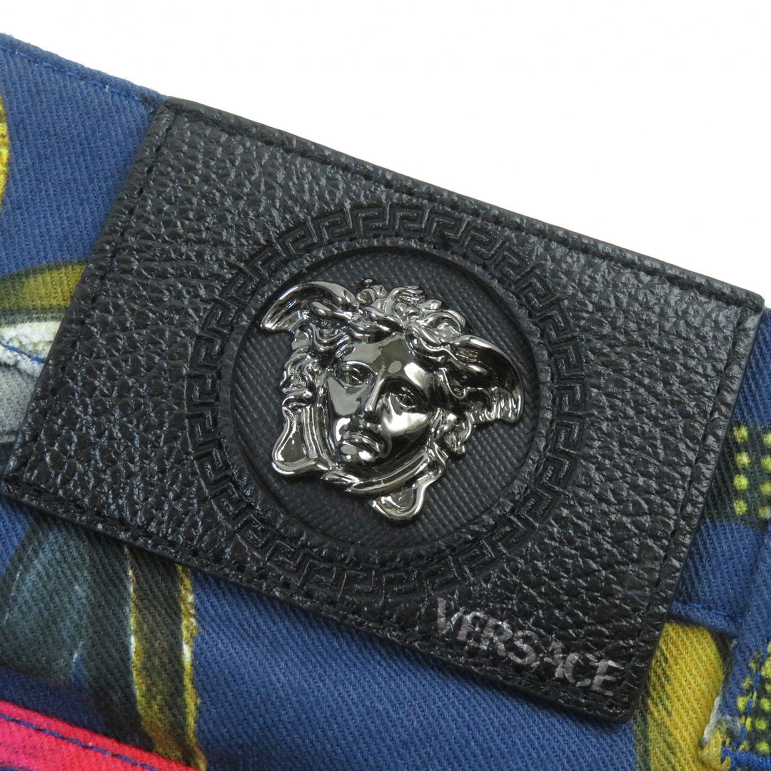 VERSACE Denim pants A69903 Main: 98% cotton, Main: 2% polyurethane, Lining: 100% cotton Blue multicolor mens 31 Used Authentic