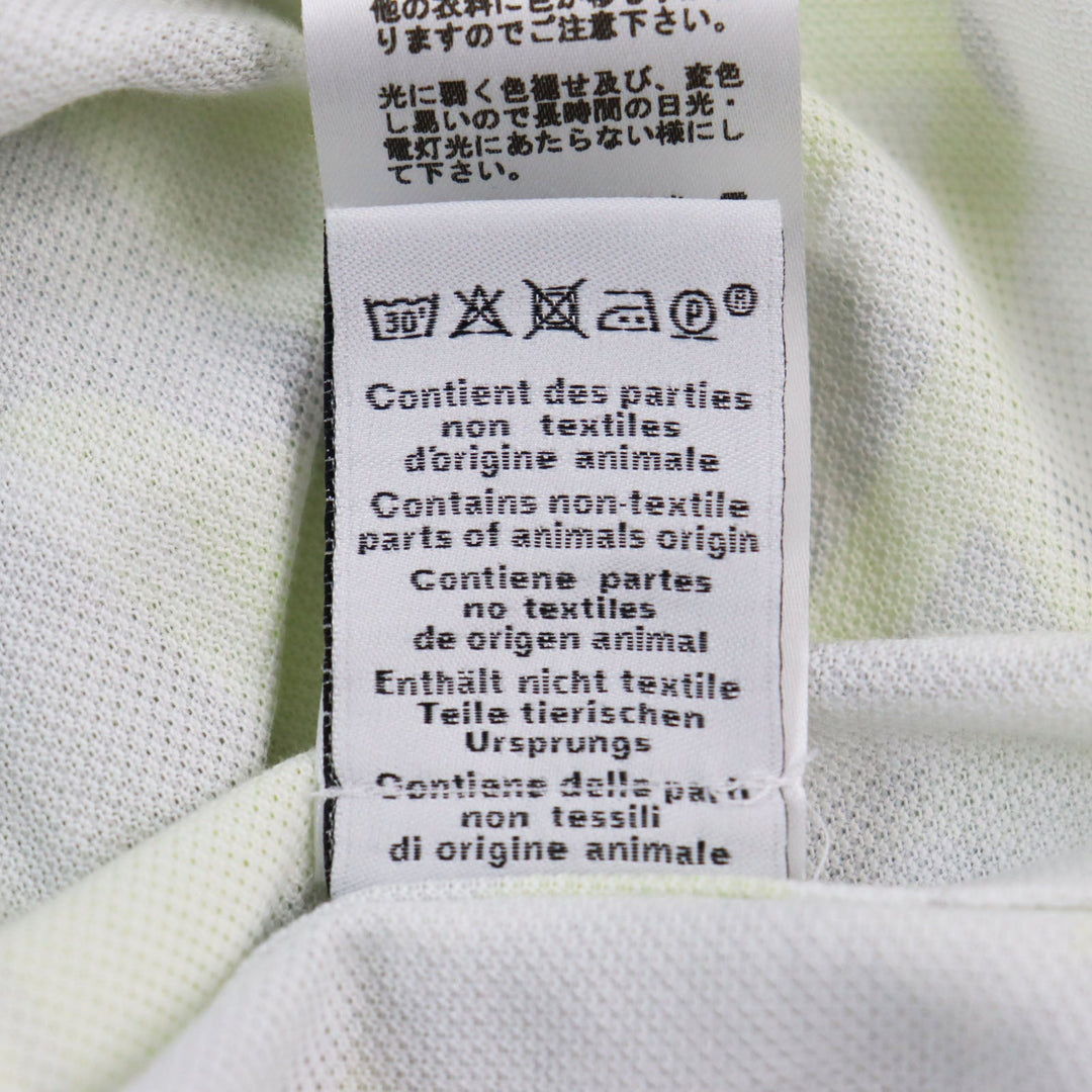 HERMES Short sleeve polo shirt Main: 100% cotton Gray yellow Puzzle Vegetal mens XL Used Authentic