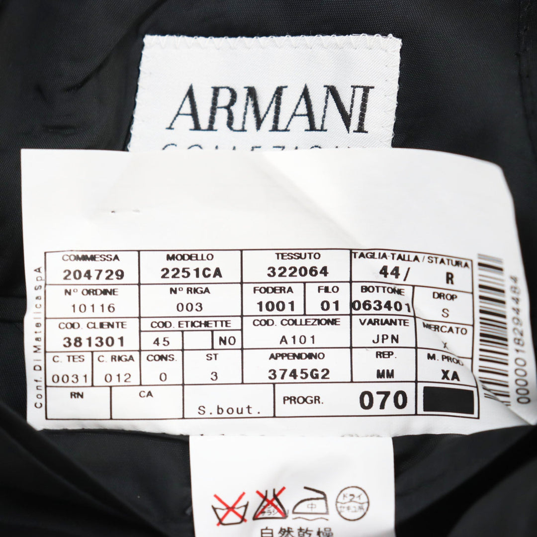 ARMANI COLLEZIONI suit 2251CA wool black mens 44 Used Authentic
