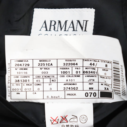ARMANI COLLEZIONI suit 2251CA wool black mens 44 Used Authentic