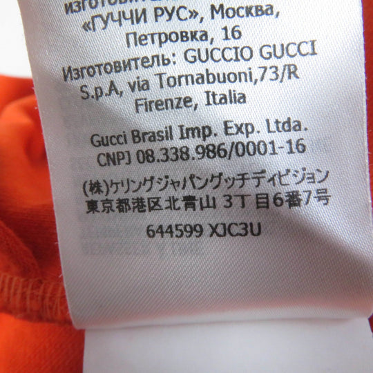 GUCCI one piece 644599 Main: 55% polyester, Main: 45% cotton, Part: 72% polyester, Part: 25% nylon, Part: 3% polyurethane, Applique: 79% polyester, 21% nylon Orange black Women S Used Authentic