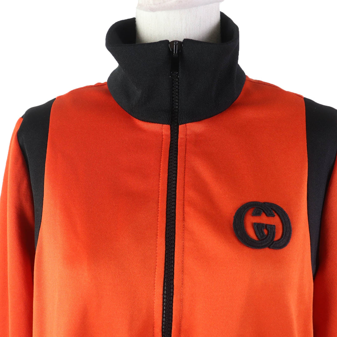 GUCCI one piece 644599 Main: 55% polyester, Main: 45% cotton, Part: 72% polyester, Part: 25% nylon, Part: 3% polyurethane, Applique: 79% polyester, 21% nylon Orange black Women S Used Authentic