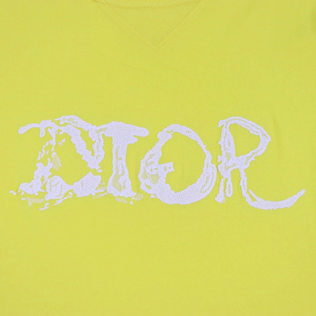 Dior HOMME Short sleeve T-shirt 143J685C0677 Main: 100% cotton, Part: 100% polyester yellow mens XL Used Authentic