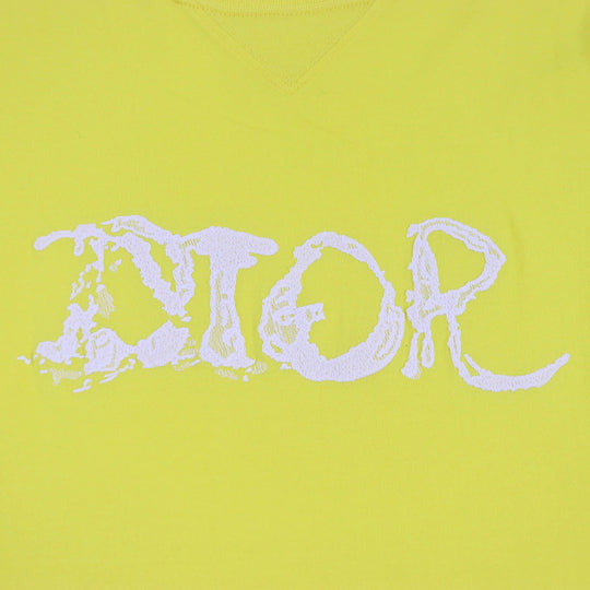 Dior HOMME Short sleeve T-shirt 143J685C0677 Main: 100% cotton, Part: 100% polyester yellow mens XL Used Authentic