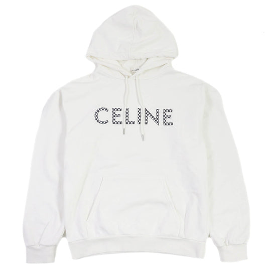CELINE Hoodie 2Y479052H Main: 100% cotton white mens S Used Authentic