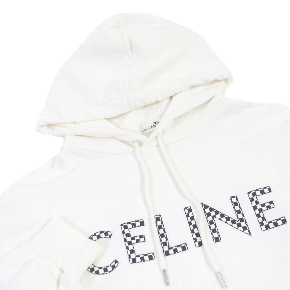 CELINE Hoodie 2Y479052H Main: 100% cotton white mens S Used Authentic