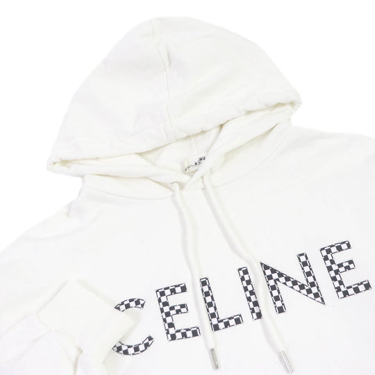 CELINE Hoodie 2Y479052H Main: 100% cotton white mens S Used Authentic