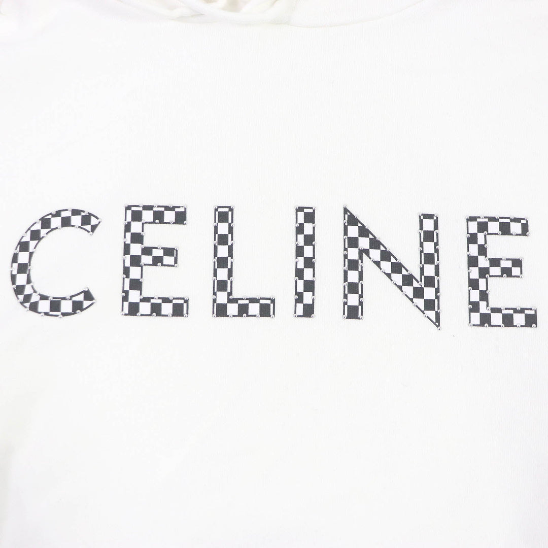 CELINE Hoodie 2Y479052H Main: 100% cotton white mens S Used Authentic