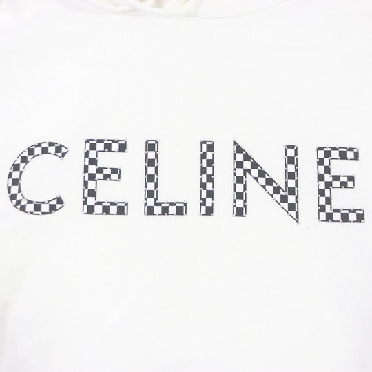 CELINE Hoodie 2Y479052H Main: 100% cotton white mens S Used Authentic