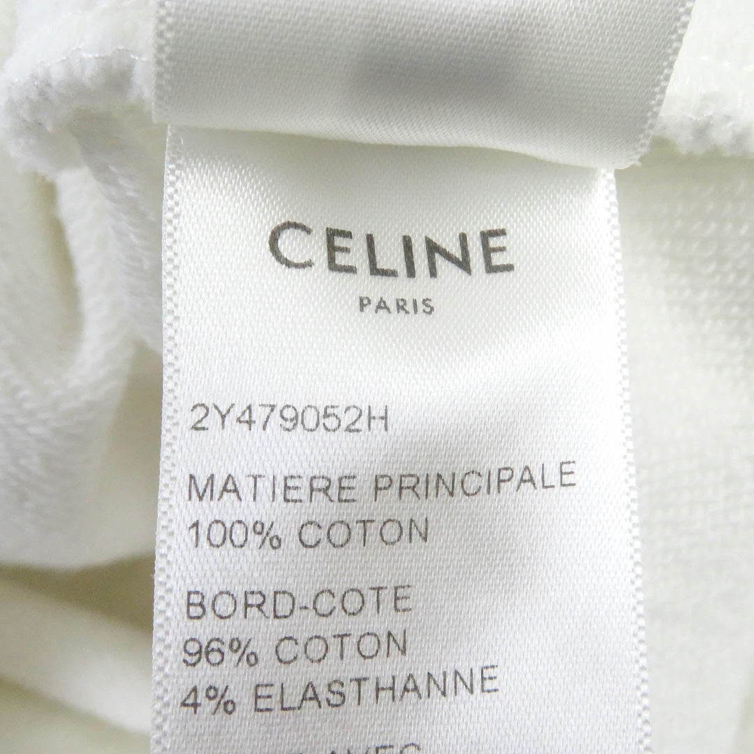 CELINE Hoodie 2Y479052H Main: 100% cotton white mens S Used Authentic