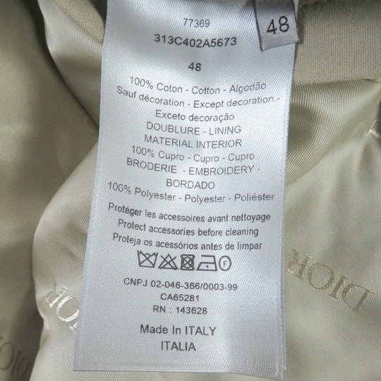 Christian Dior Blouson 313C402A5673 Outer: 100% cotton, Lining: 100% cupra, Part: 100% polyester khaki mens 48 Used Authentic