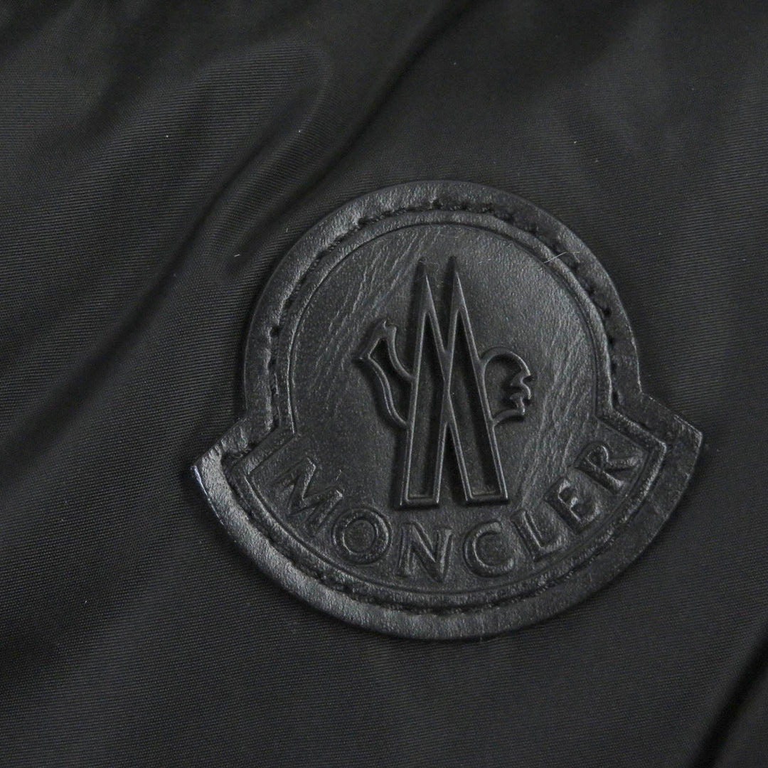 MONCLER Down vest Main: 100% polyamide (nylon), Part: Lamb leather, Filling: 90% down, Filling: 10% feather black MILLAIS GILET mens 3 Used Authentic