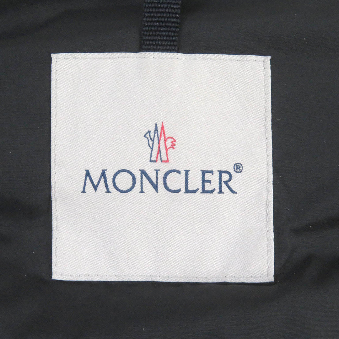 MONCLER Down vest Main: 100% polyamide (nylon), Part: Lamb leather, Filling: 90% down, Filling: 10% feather black MILLAIS GILET mens 3 Used Authentic