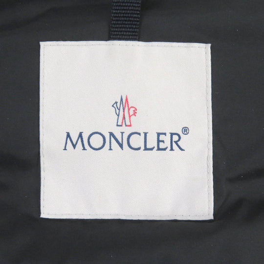 MONCLER Down vest Main: 100% polyamide (nylon), Part: Lamb leather, Filling: 90% down, Filling: 10% feather black MILLAIS GILET mens 3 Used Authentic
