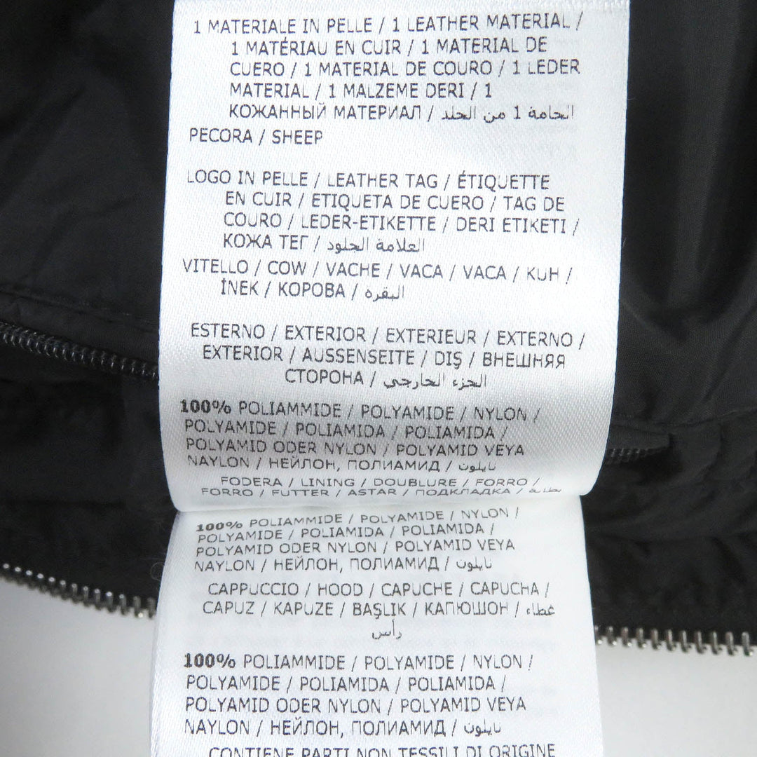 MONCLER Down vest Main: 100% polyamide (nylon), Part: Lamb leather, Filling: 90% down, Filling: 10% feather black MILLAIS GILET mens 3 Used Authentic