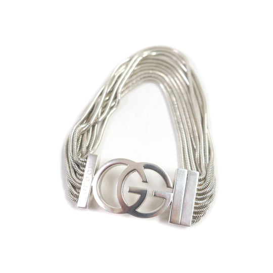 GUCCI bracelet Main�FSV925 Silver Women Used Authentic