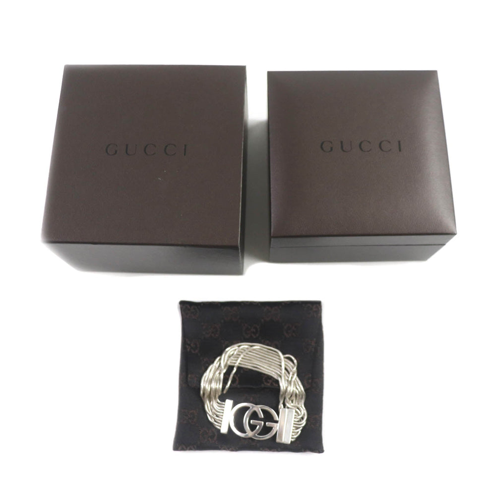 GUCCI bracelet Main�FSV925 Silver Women Used Authentic