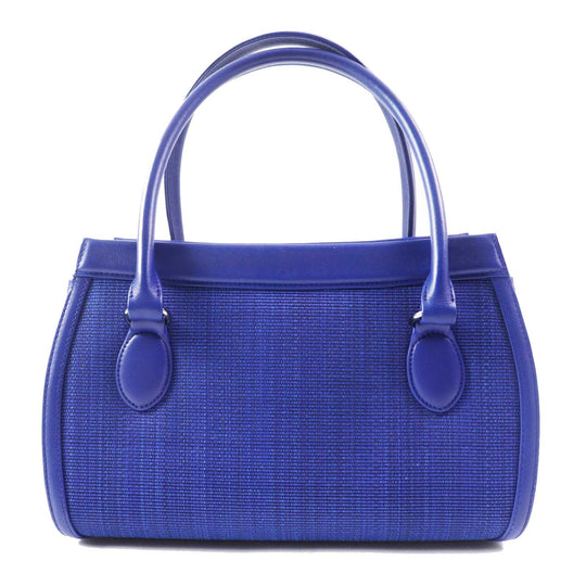 COMTESSE Handbag Horsehair Leather blue Women Used Authentic