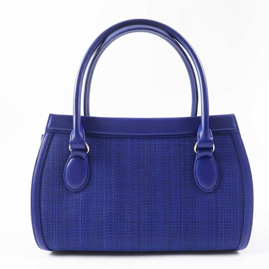 COMTESSE Handbag Horsehair Leather blue Women Used Authentic