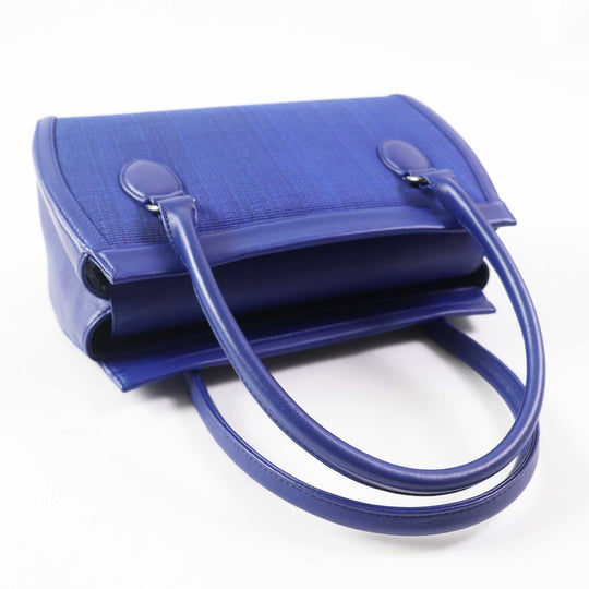 COMTESSE Handbag Horsehair Leather blue Women Used Authentic