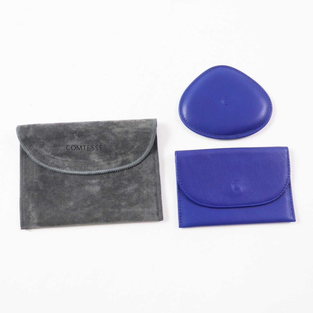 COMTESSE Handbag Horsehair Leather blue Women Used Authentic