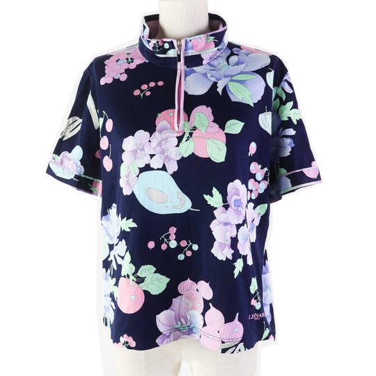 LEONARD SPORT Cut 0558325 Outer material: 100% cotton Navy multi Women 44 Used Authentic