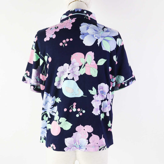 LEONARD SPORT Cut 0558325 Outer material: 100% cotton Navy multi Women 44 Used Authentic