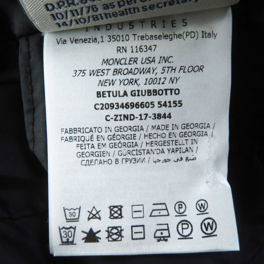 MONCLER Down jacket Outer: 100% nylon, Lining: 100% nylon, Part: 100% nylon, Filling: 90% down, Filling: 10% feather Navy BETULA Women zero size Used Authentic