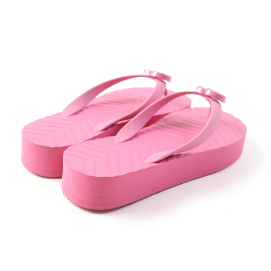 GUCCI Beach sandal 655463 Main: Rubber pink Women 38 Used Authentic