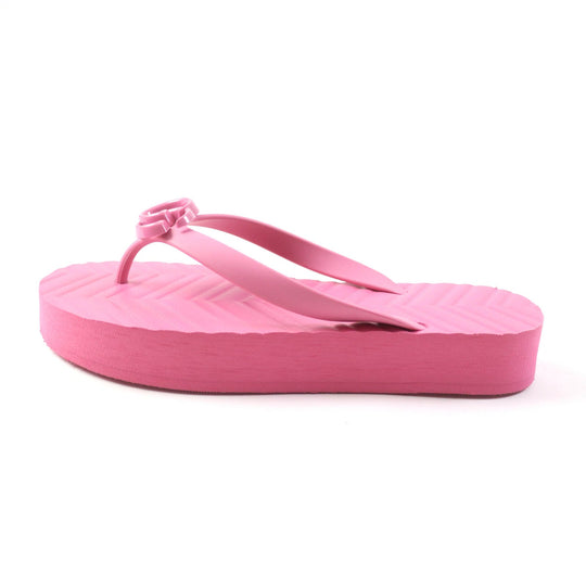 GUCCI Beach sandal 655463 Main: Rubber pink Women 38 Used Authentic
