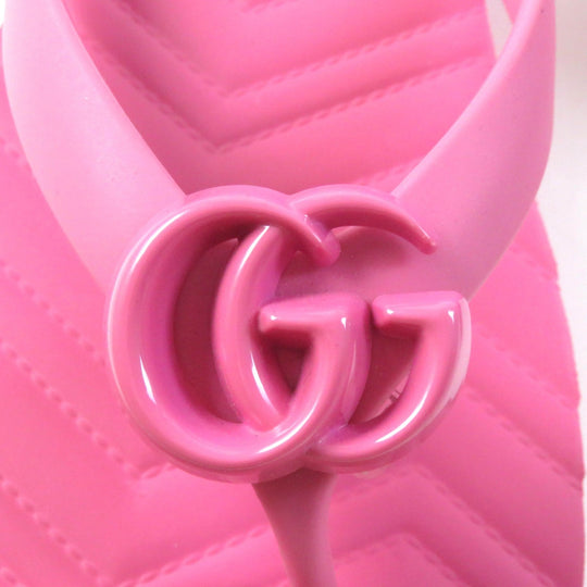 GUCCI Beach sandal 655463 Main: Rubber pink Women 38 Used Authentic