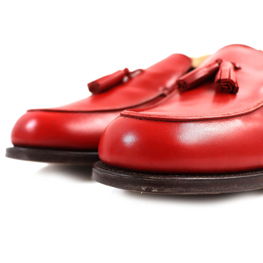Tricker's loafers Main: Leather Red mens 7 Used Authentic