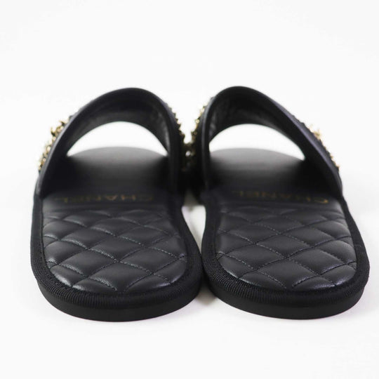 CHANEL Sandals G36005 Main: Leather black Women L Used Authentic