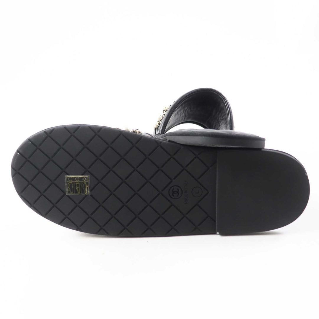 CHANEL Sandals G36005 Main: Leather black Women L Used Authentic