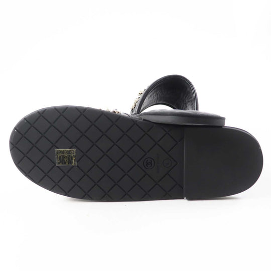 CHANEL Sandals G36005 Main: Leather black Women L Used Authentic