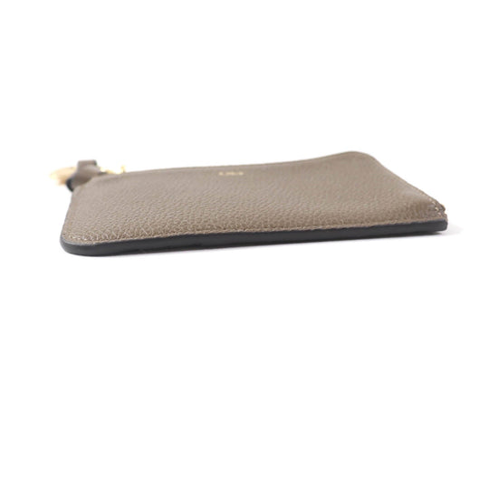 Chloe Coin case Main: Leather Brown Alphabet wallet in grained leather Women Used Authentic