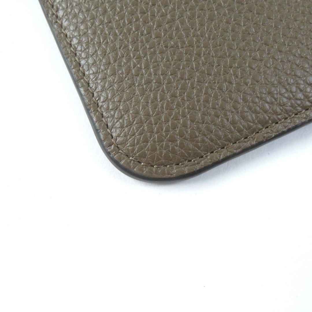 Chloe Coin case Main: Leather Brown Alphabet wallet in grained leather Women Used Authentic