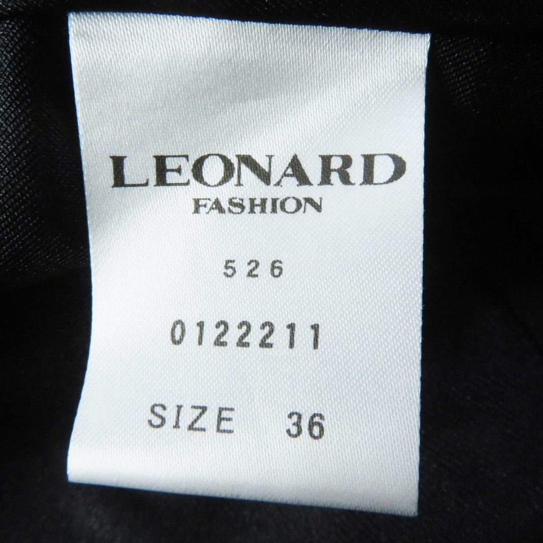 LEONARD FASHION setup 0122211 0129232 Outer: 65% acetate, Outer: 35% polyester, Lining: 100% polyester, Outer: 65% acetate, Outer: 35% polyester black multi Women 34 (Top), 36 (Bottom) Used Authentic