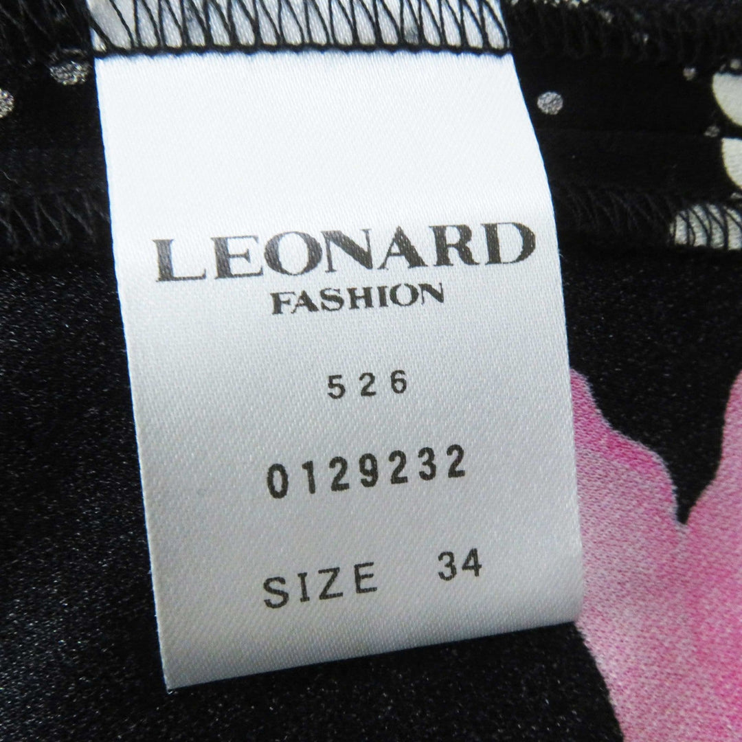 LEONARD FASHION setup 0122211 0129232 Outer: 65% acetate, Outer: 35% polyester, Lining: 100% polyester, Outer: 65% acetate, Outer: 35% polyester black multi Women 34 (Top), 36 (Bottom) Used Authentic