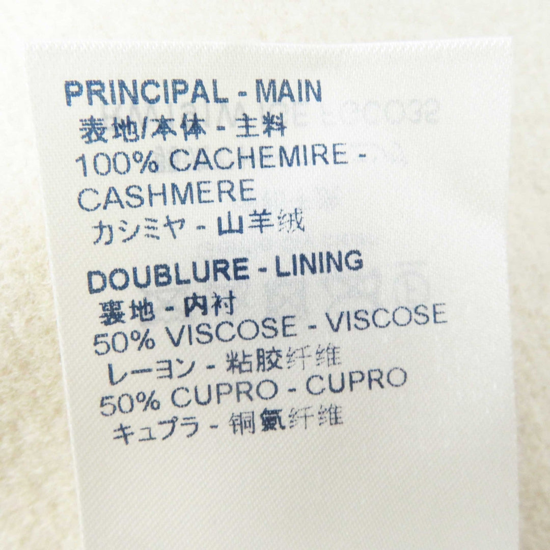 LOUIS VUITTON coat 1A4YSZ Outer: 100% cashmere, Lining: 50% rayon, Lining: 50% cupra, Part: 100% polyester, Part: lamb leather light beige Women 40 Used Authentic