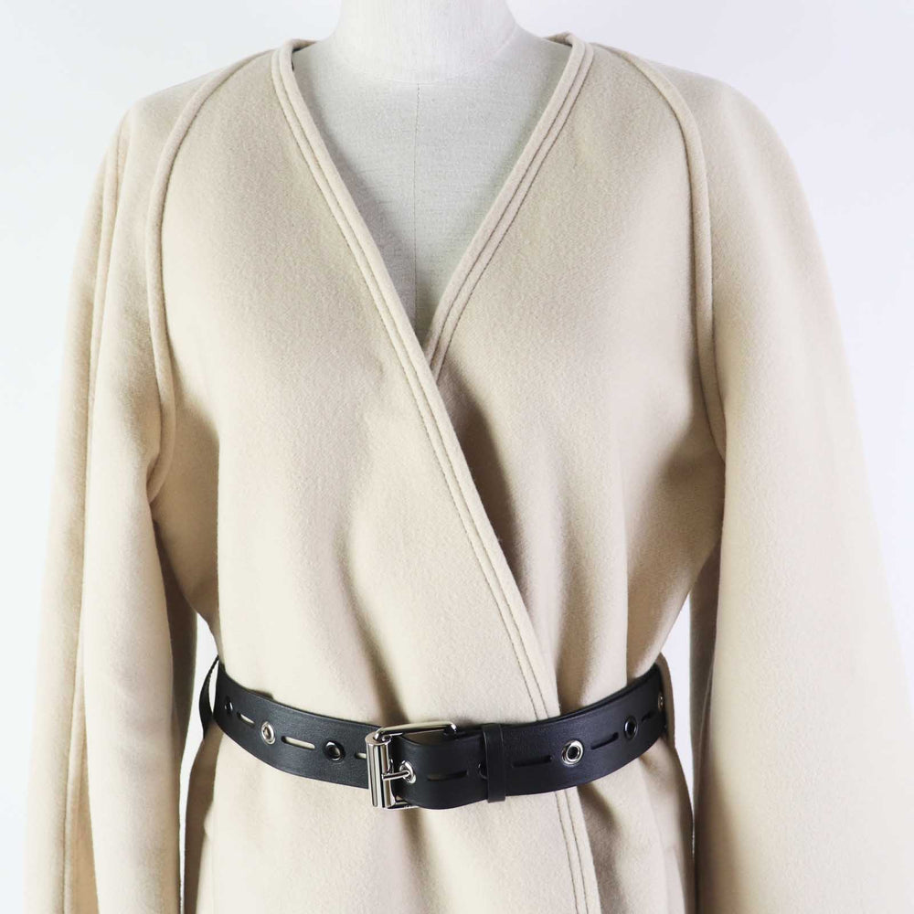 LOUIS VUITTON coat 1A4YSZ Outer: 100% cashmere, Lining: 50% rayon, Lining: 50% cupra, Part: 100% polyester, Part: lamb leather light beige Women 40 Used Authentic