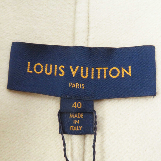LOUIS VUITTON coat 1A4YSZ Outer: 100% cashmere, Lining: 50% rayon, Lining: 50% cupra, Part: 100% polyester, Part: lamb leather light beige Women 40 Used Authentic