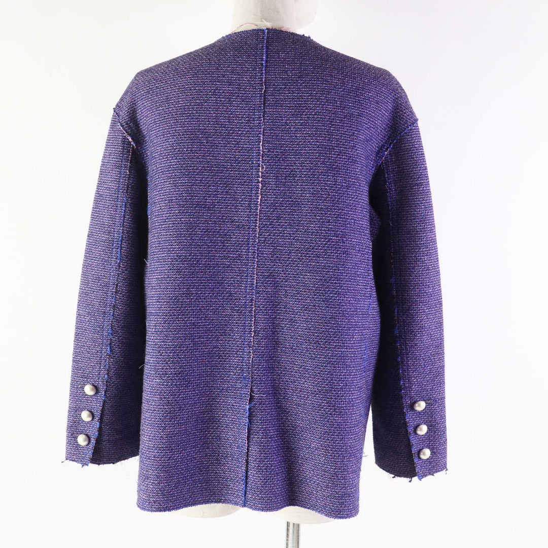 CHANEL Jacket P45867 Outer: 50% polyester, Outer: 38% cotton, Outer: 12% nylon, Lining: 83% cotton, Lining: 15% nylon, : 2% polyurethane Blue pink Women 40 Used Authentic